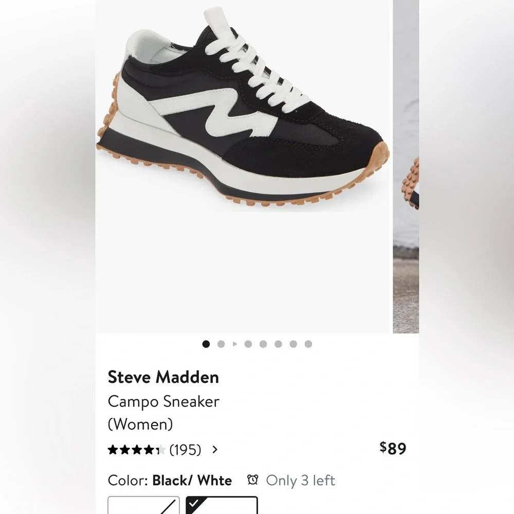 Steve Madden Black White Campo Sneaker